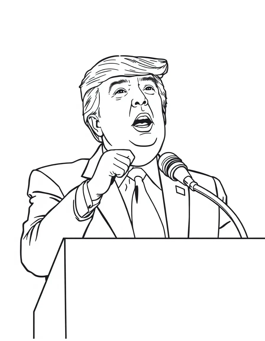 Donald Trump giving a speech