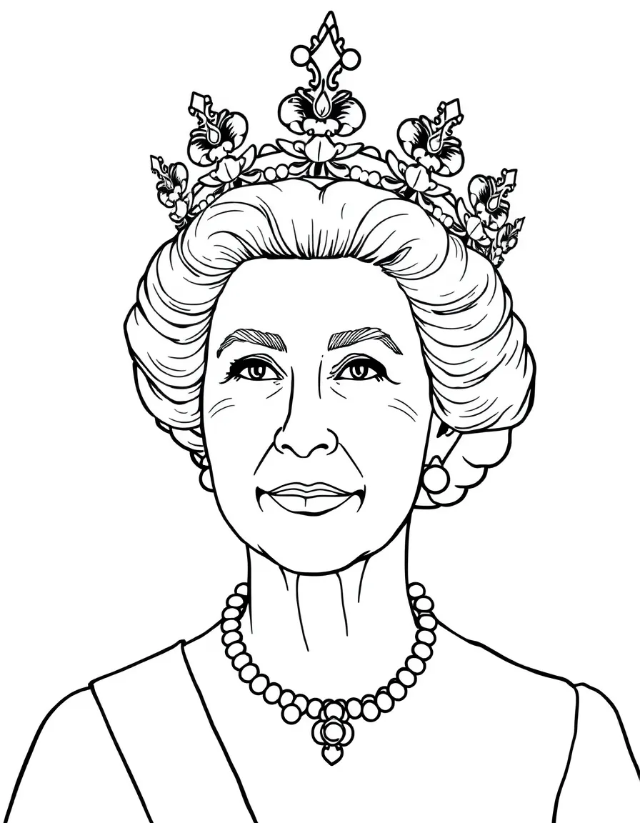 Queen Elizabeth II with a crown