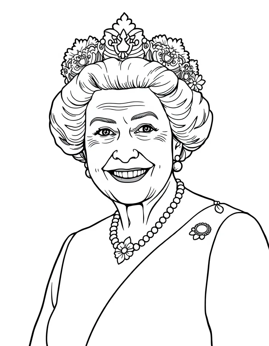 Queen Elizabeth II happy
