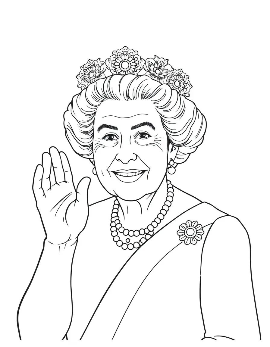 Queen Elizabeth II with a royal wave