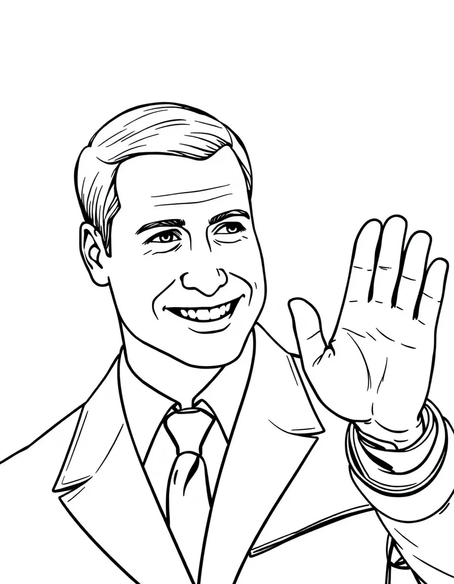 Prince William waving