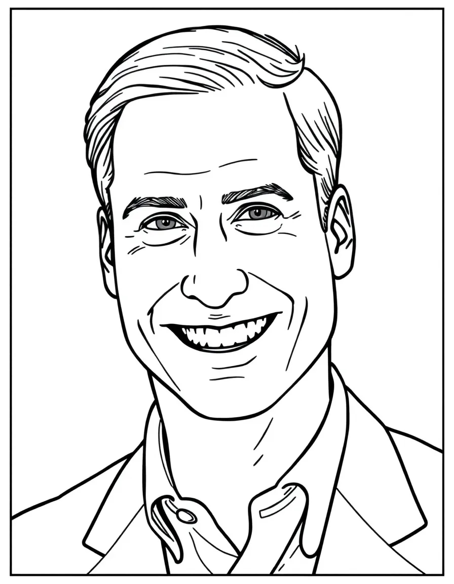 Prince William giving a friendly smile