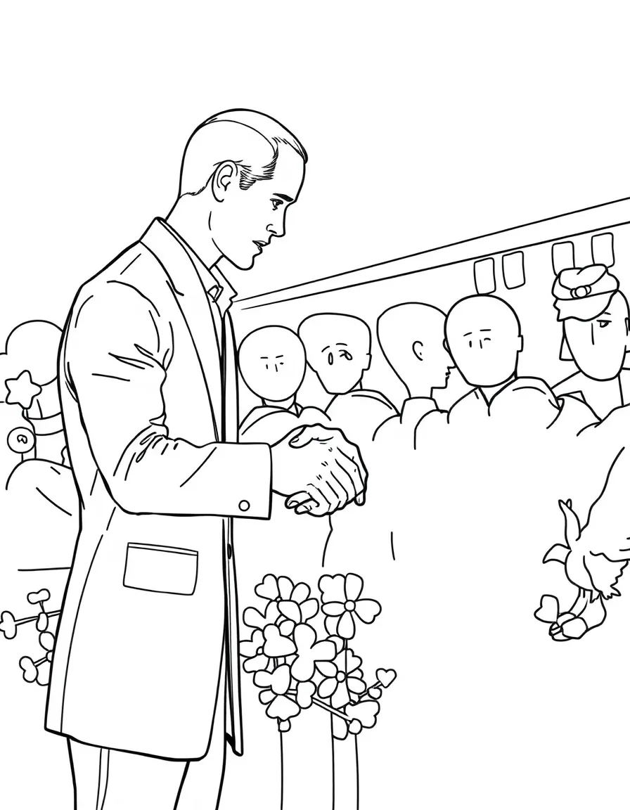 Prince William shaking hands