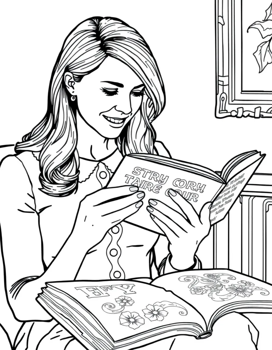 Kate Middleton reading