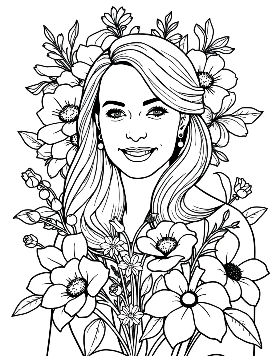 Kate Middleton with flowers