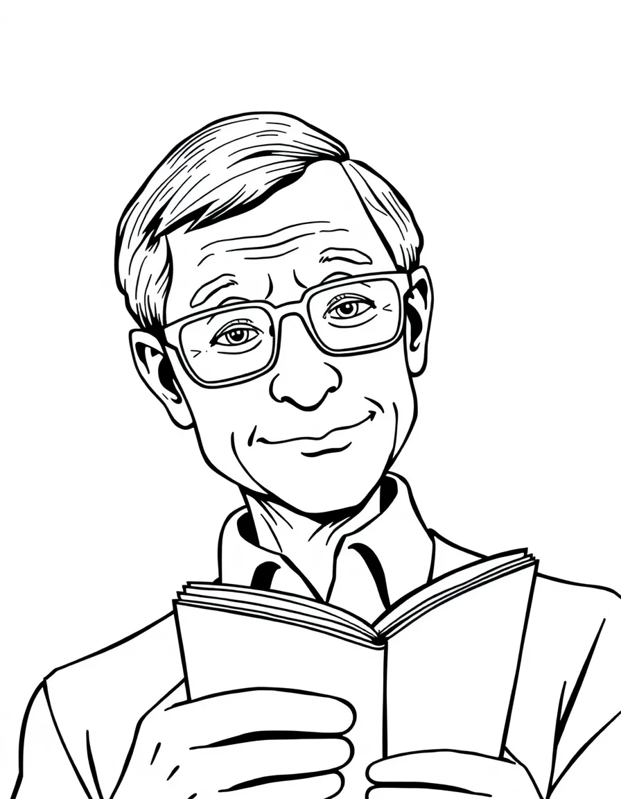 Bill Gates reading