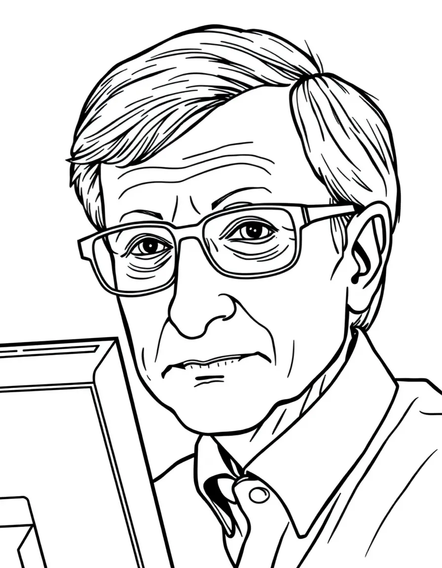 Bill Gates looking at a screen