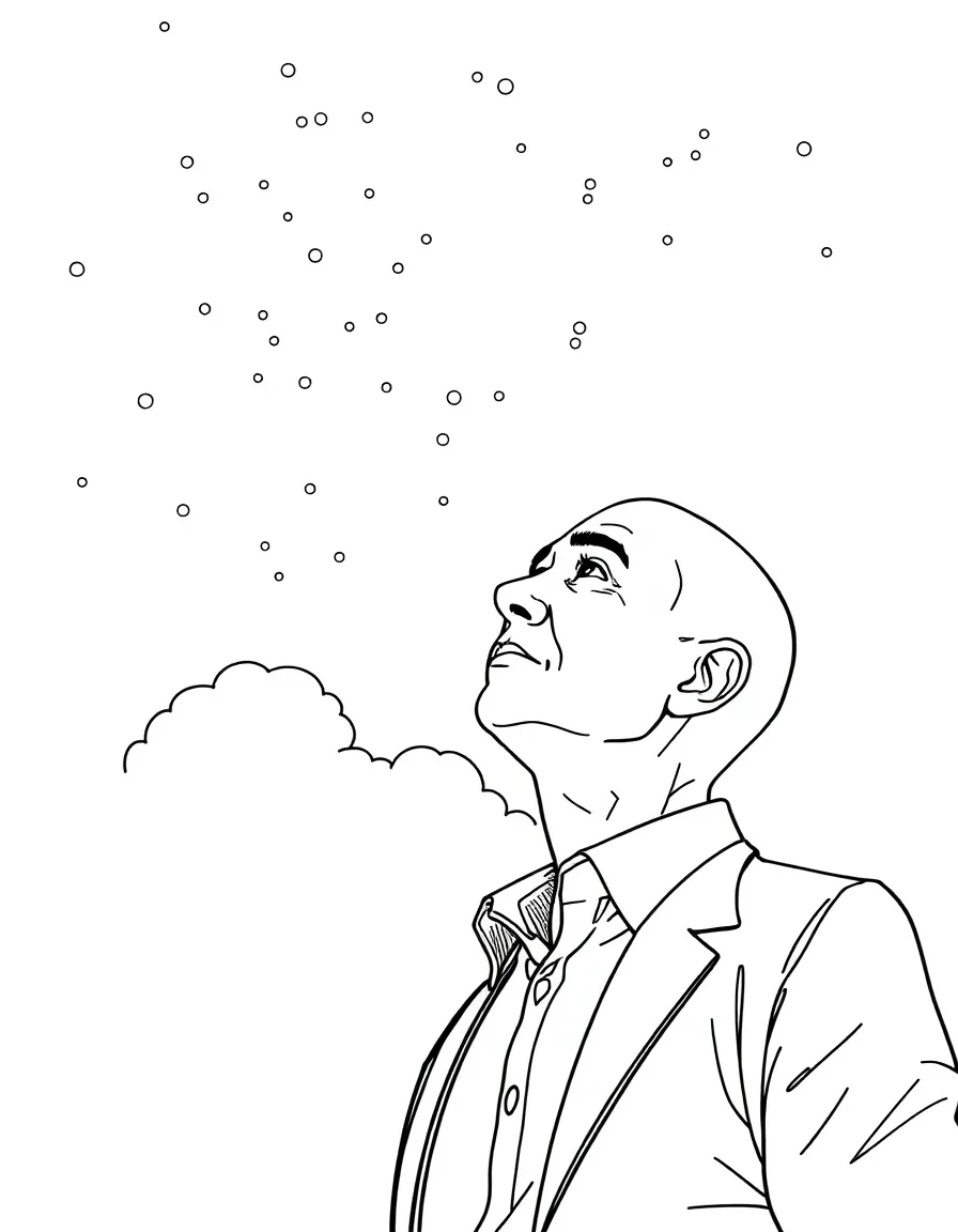 Jeff Bezos looking at the sky
