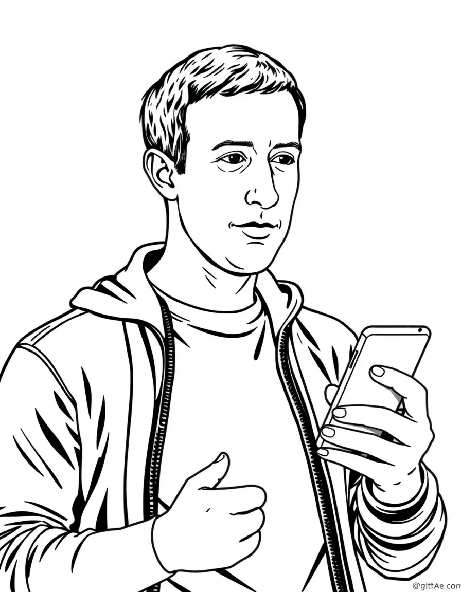 Mark Zuckerberg with a phone