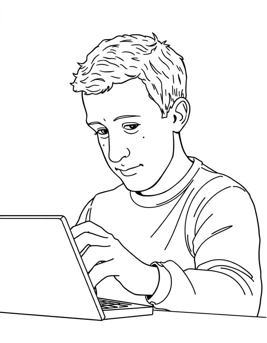 Mark Zuckerberg coding