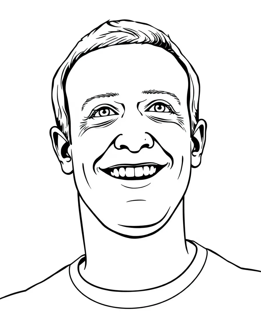 Mark Zuckerberg with a happy face