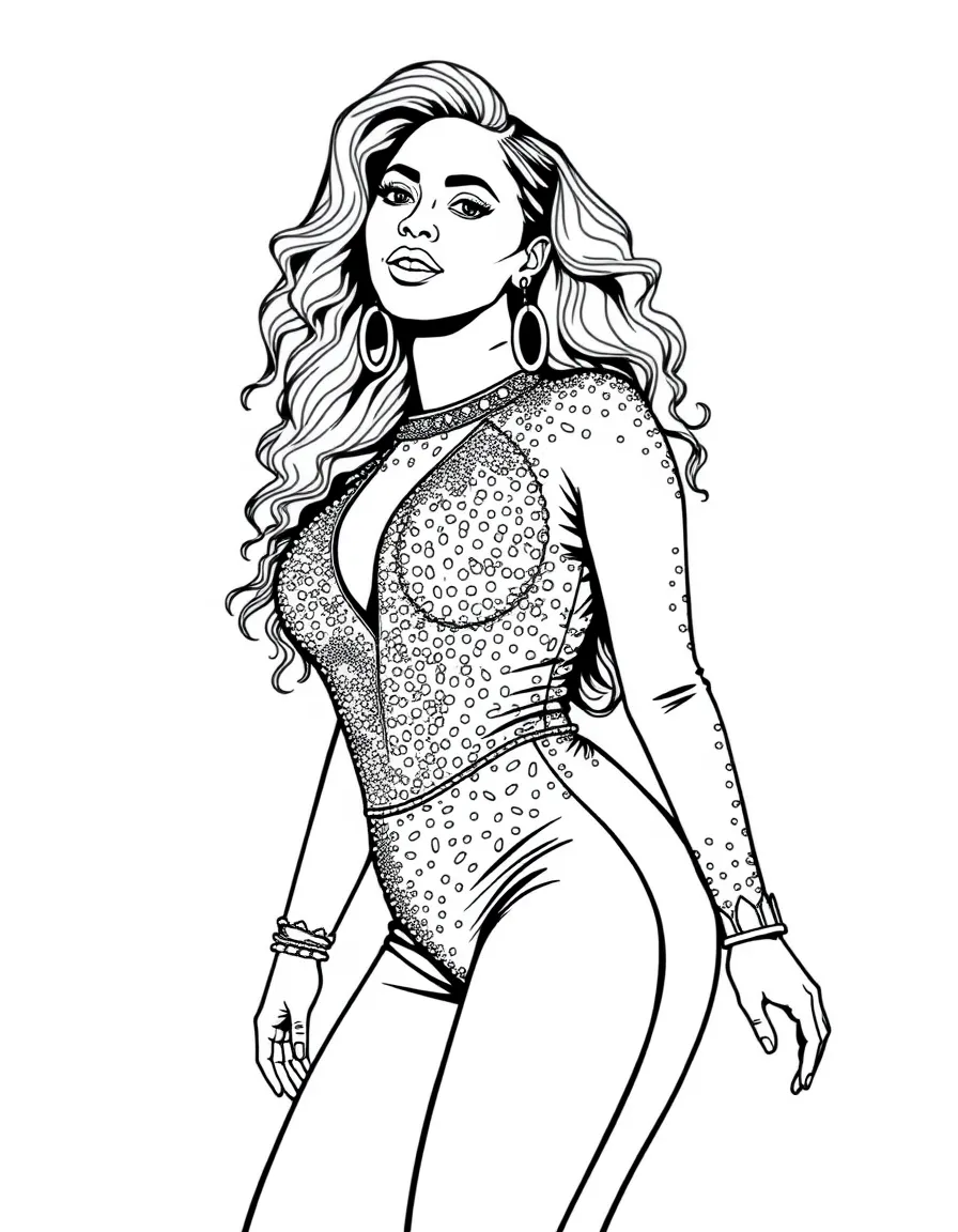 Beyoncé in a sparkly outfit