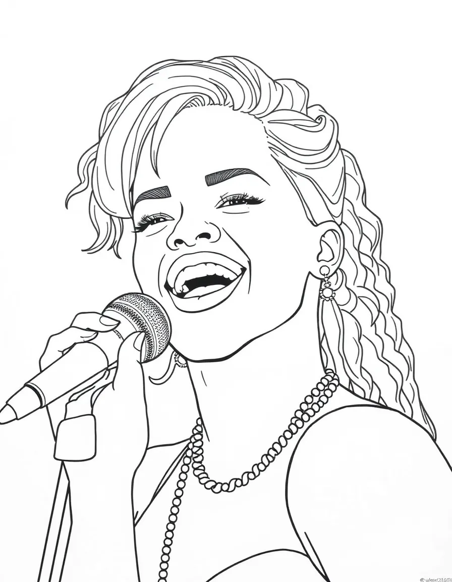 Rihanna happy and singing