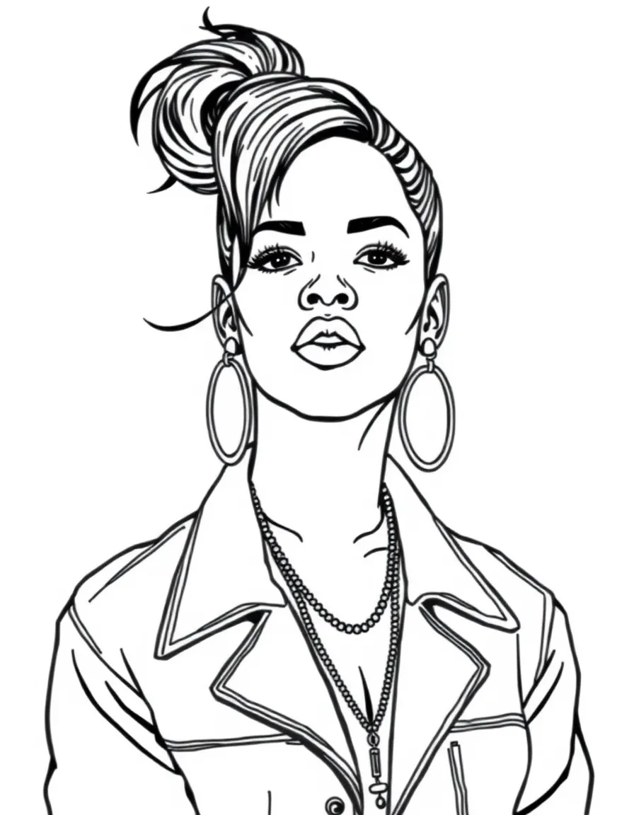 Rihanna with a cool hairstyle