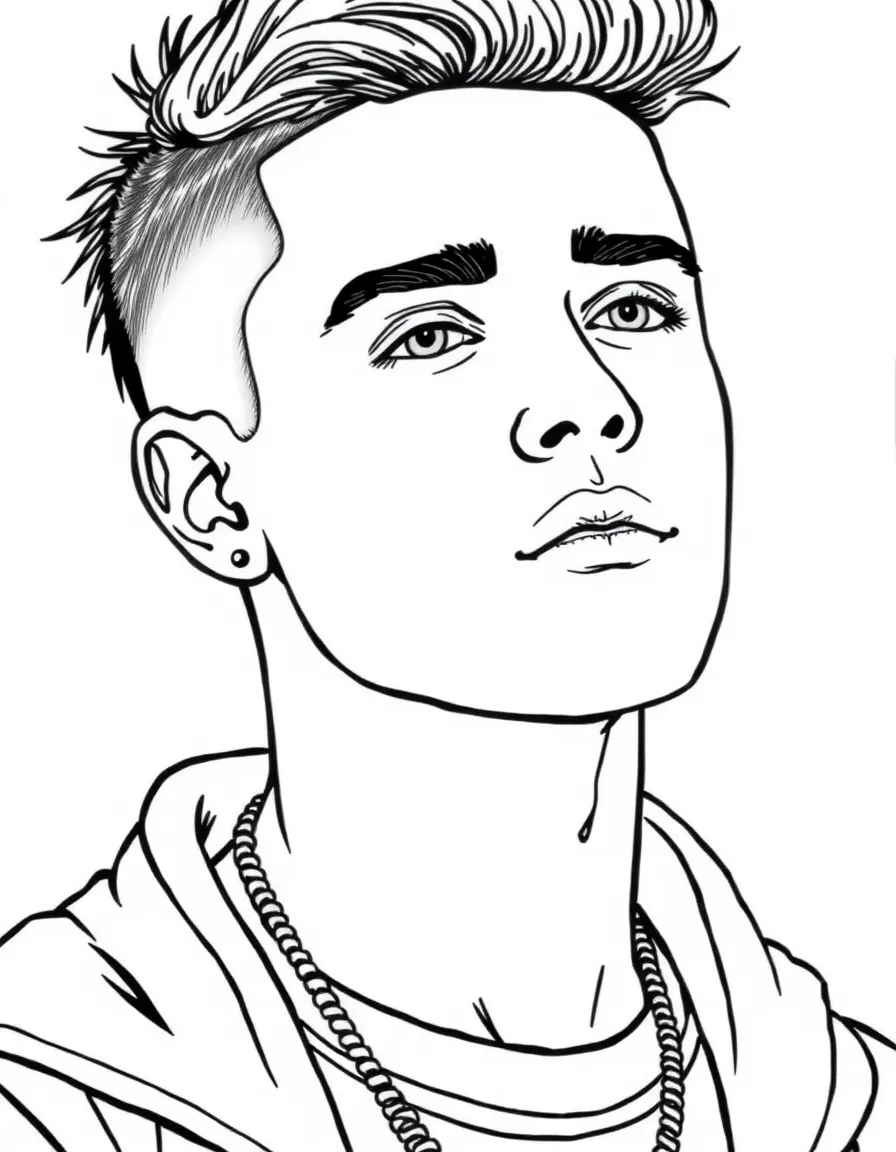 Justin Bieber with a cool haircut