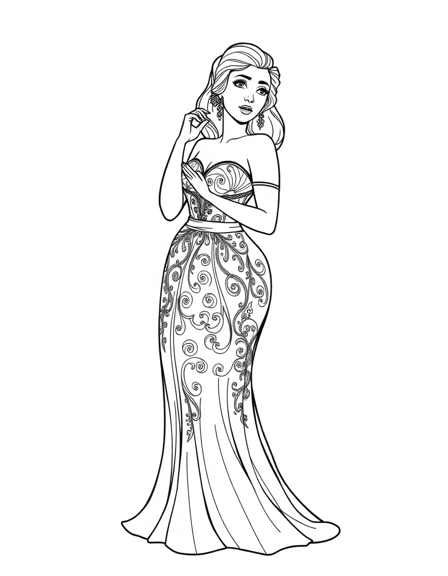 Adele with a beautiful dress