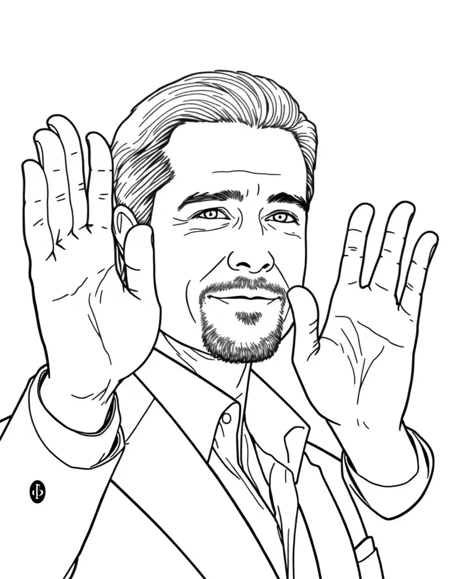 Brad Pitt waving