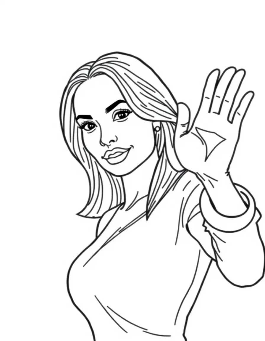 Angelina Jolie waving