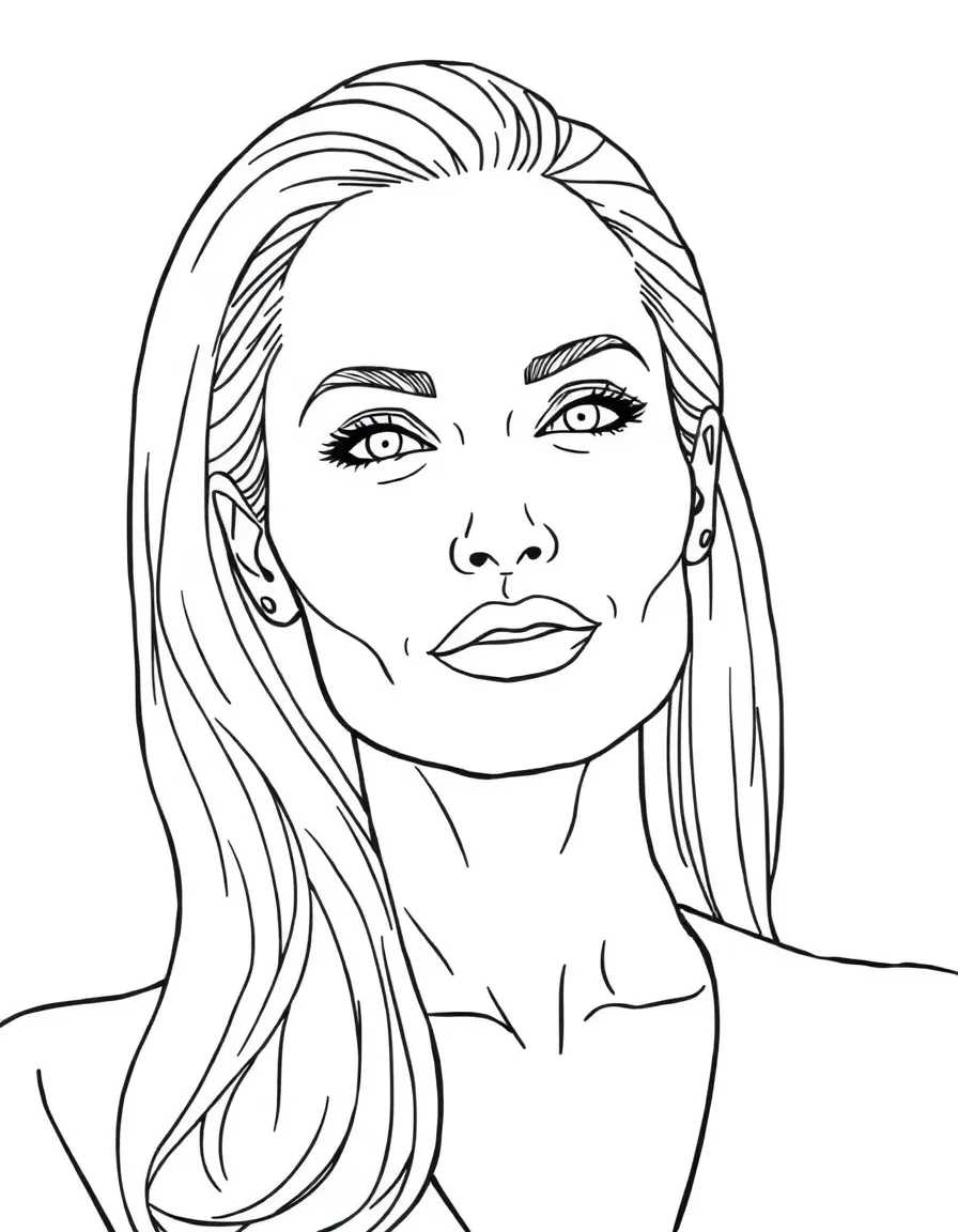 Angelina Jolie with a kind expression