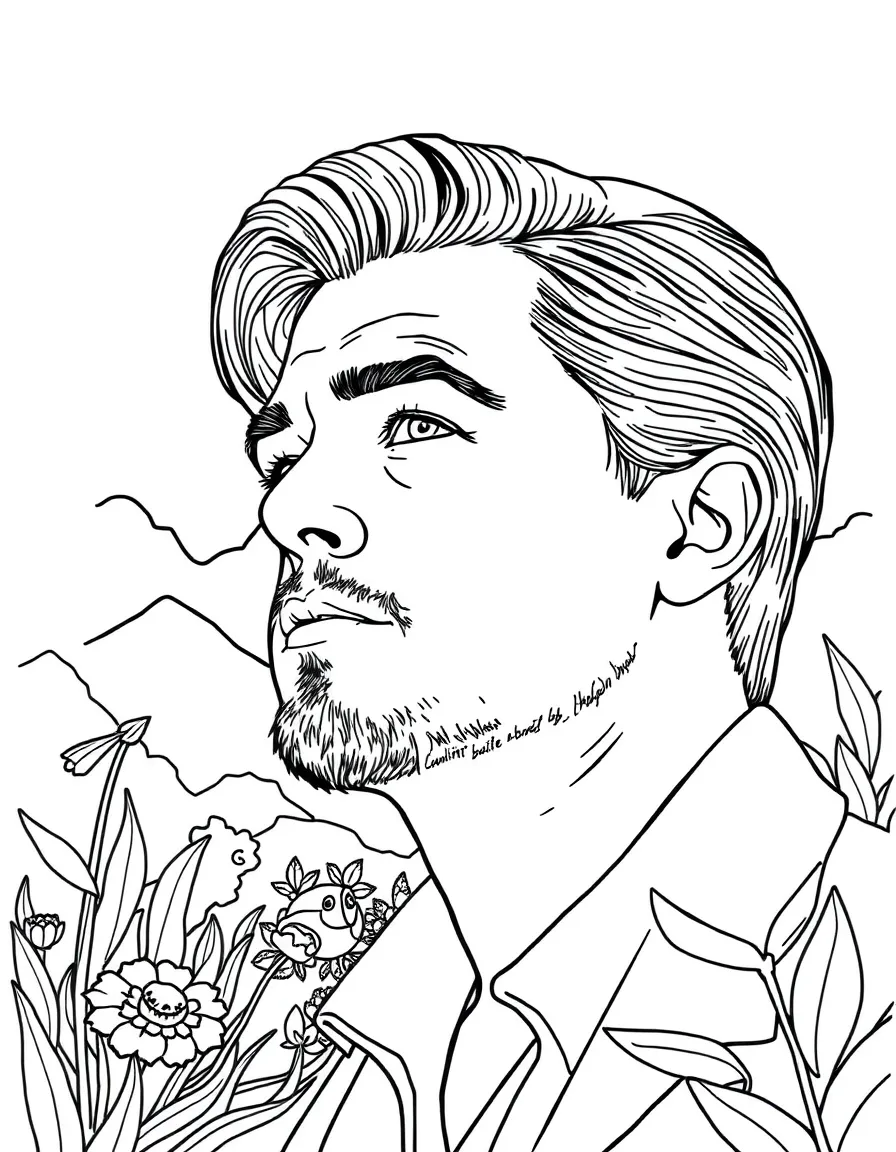 Leonardo DiCaprio looking at nature