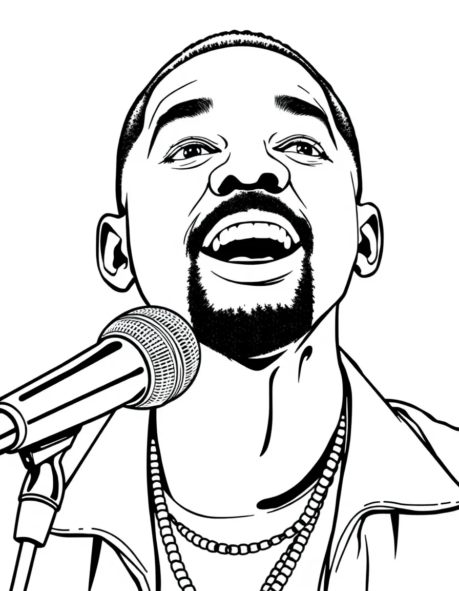 Will Smith with a mic