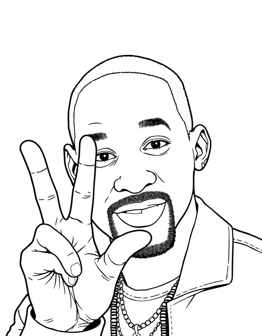 Will Smith giving a peace sign