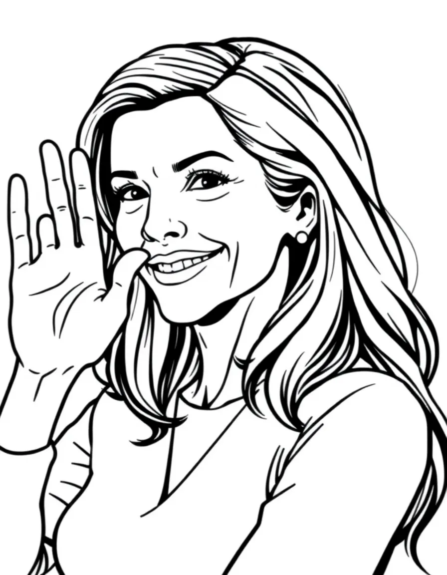 Sandra Bullock waving