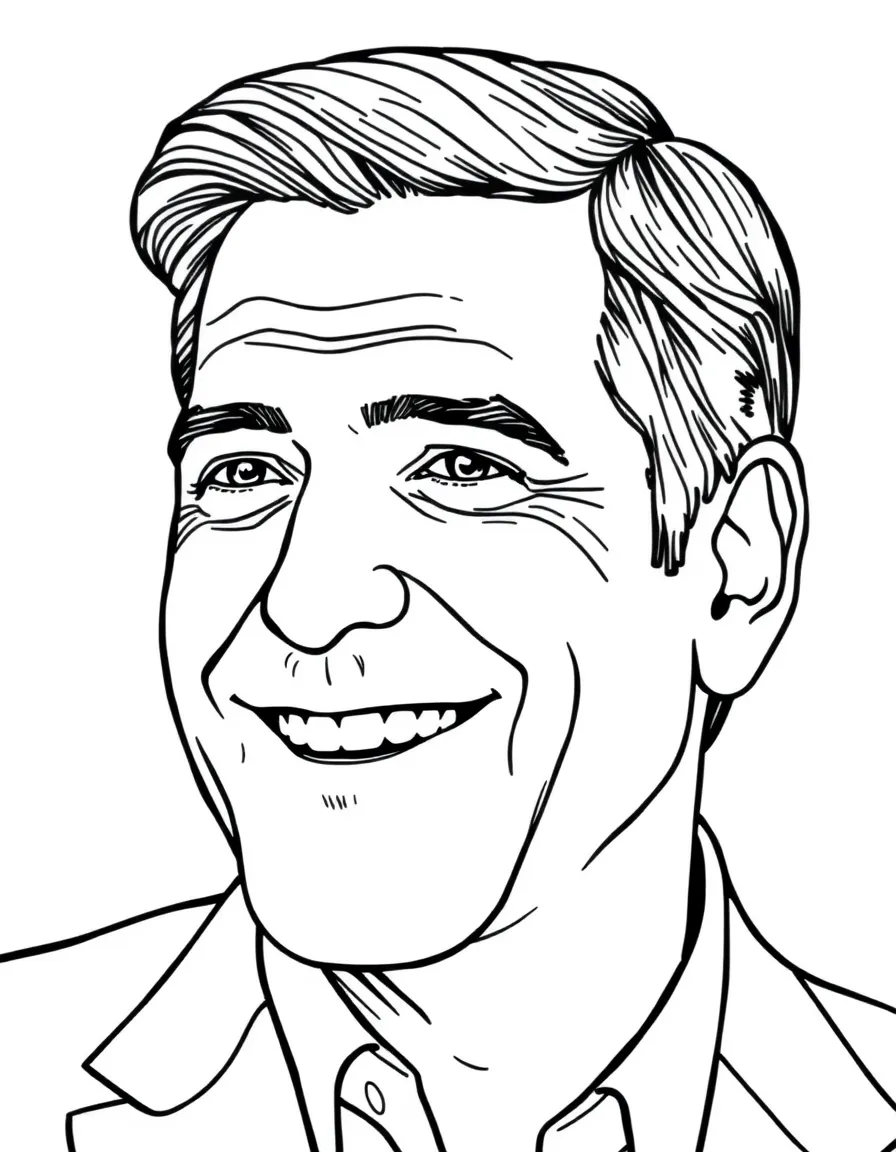 George Clooney with a charming smile