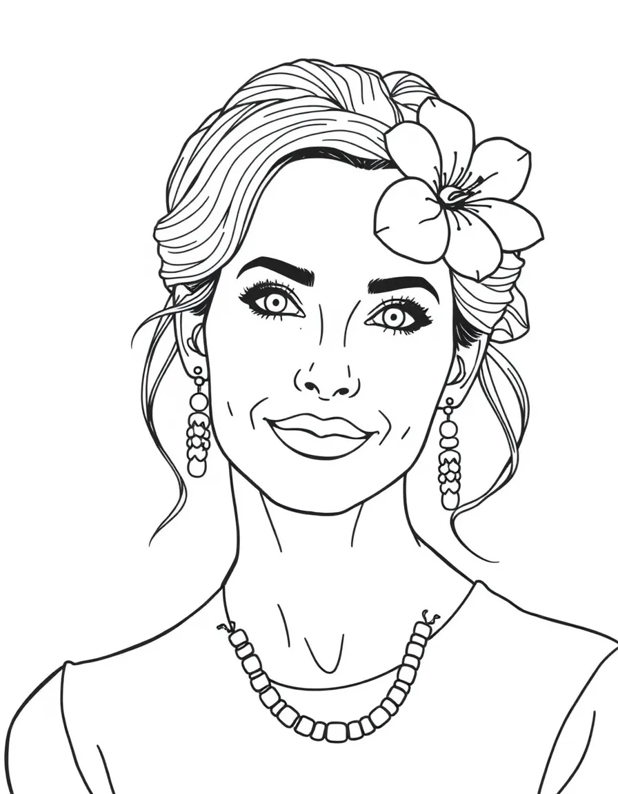 Julia Roberts with a flower in her hair
