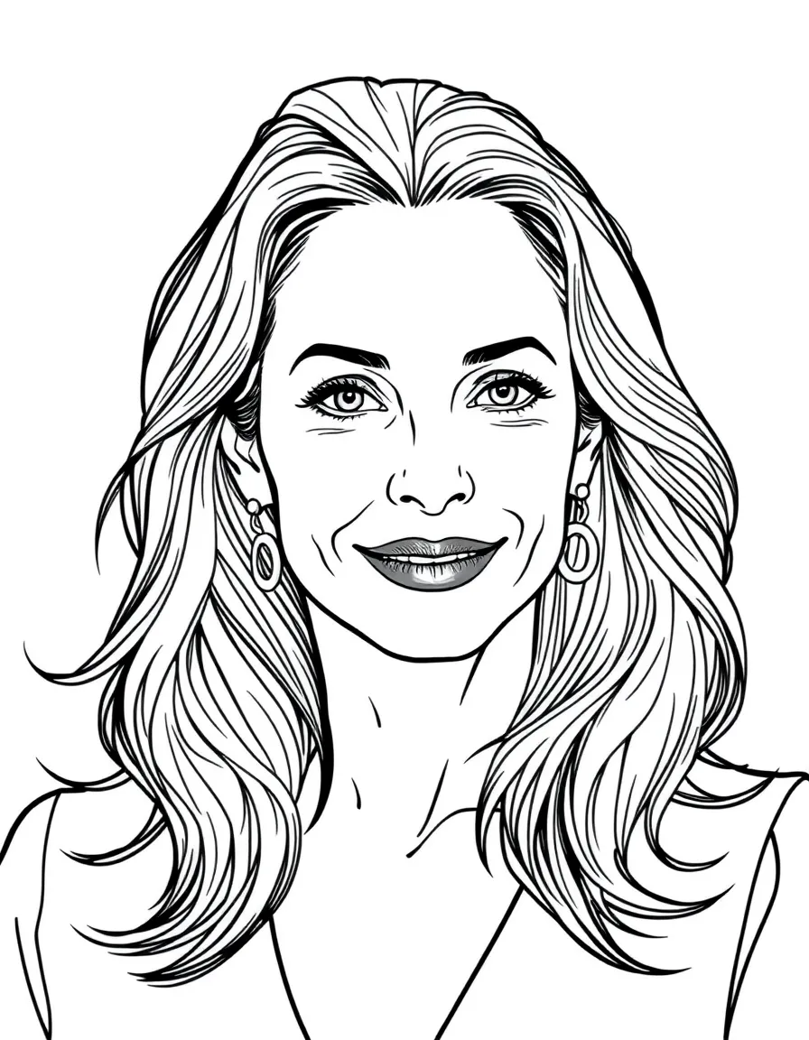 Julia Roberts with her hair flowing