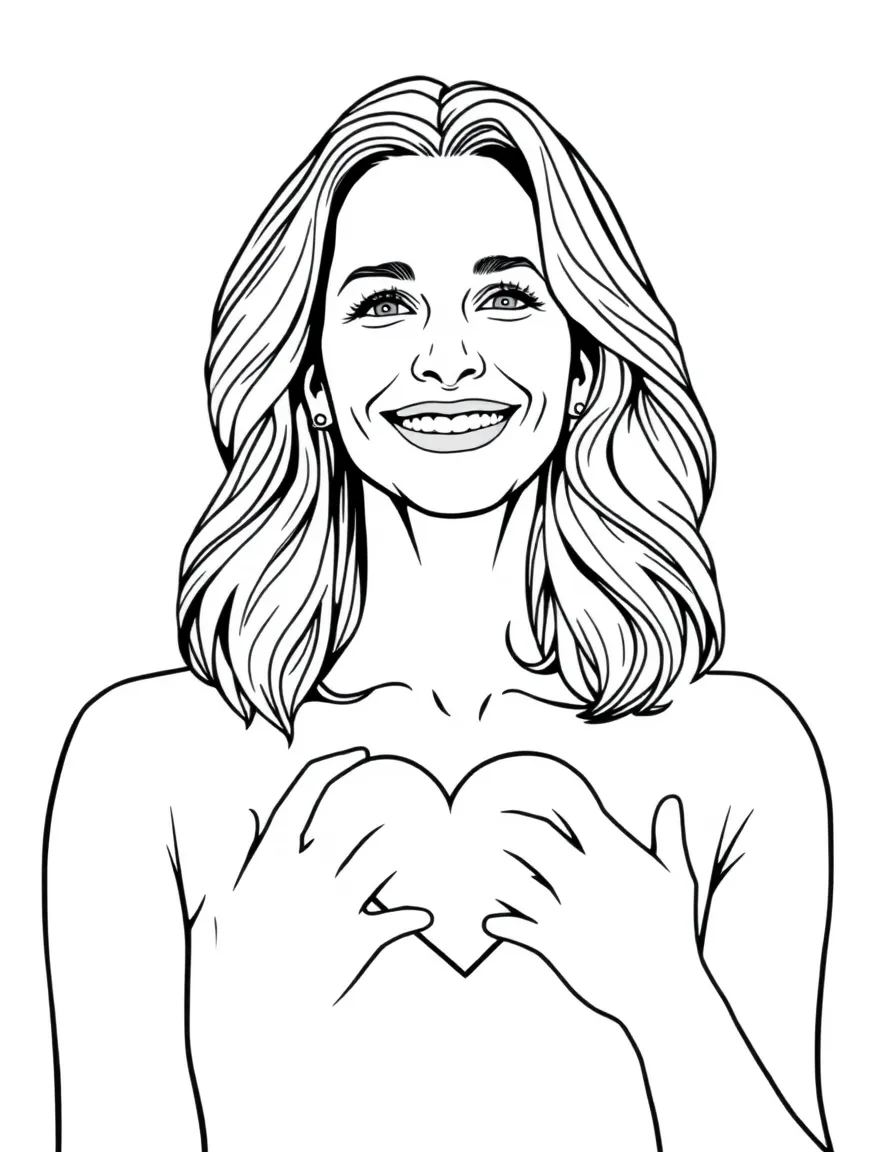 Julia Roberts with a happy heart
