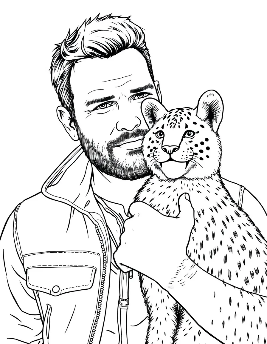 Chris Pratt with an animal