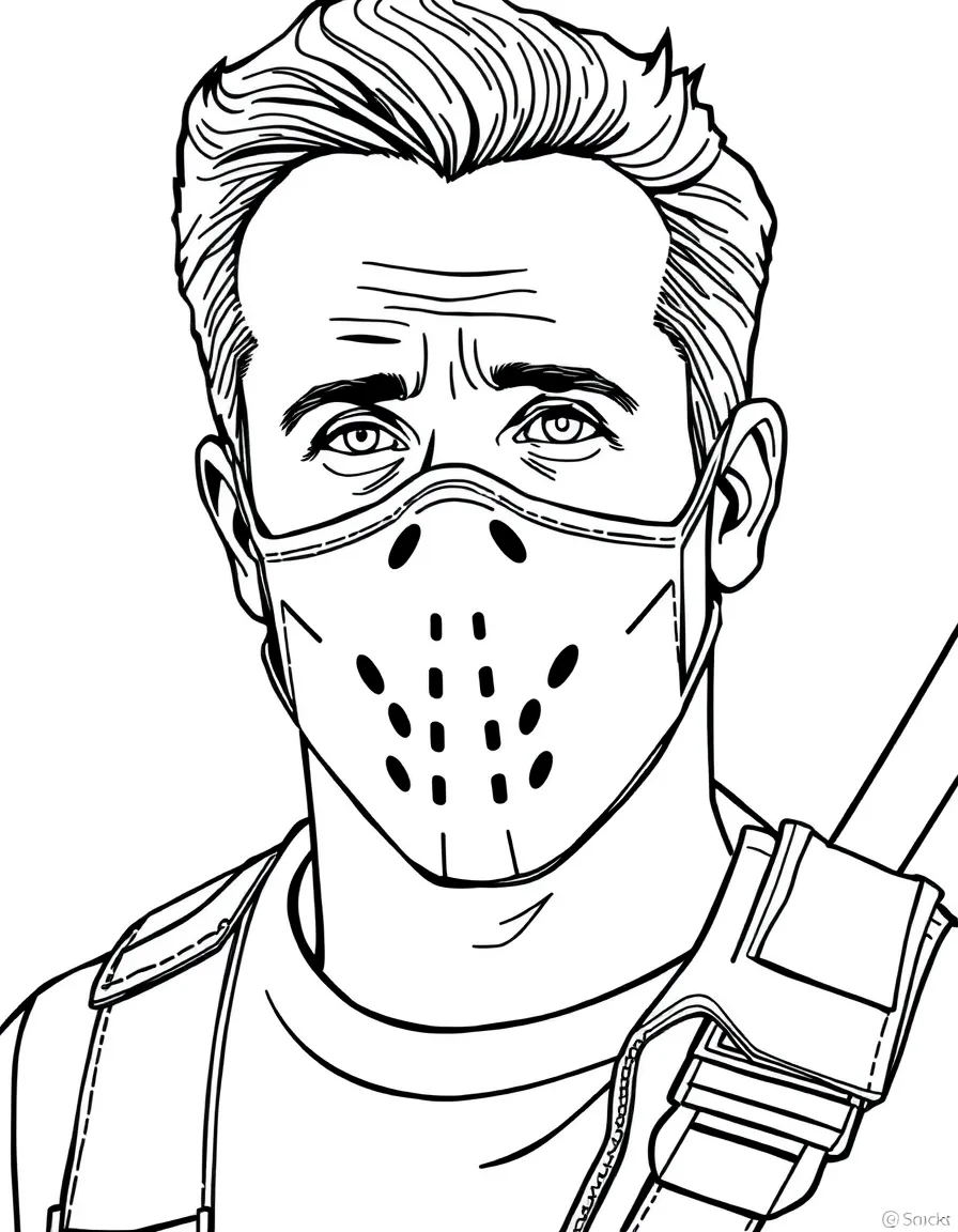Ryan Reynolds with a mask