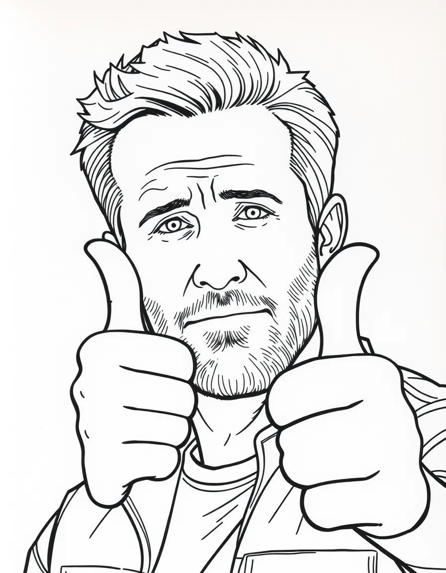 Ryan Reynolds giving a thumbs up