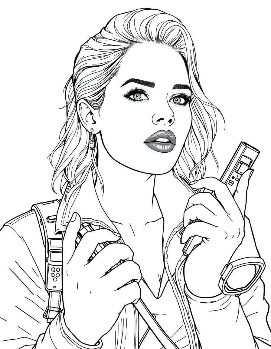 Scarlett Johansson with cool gadgets