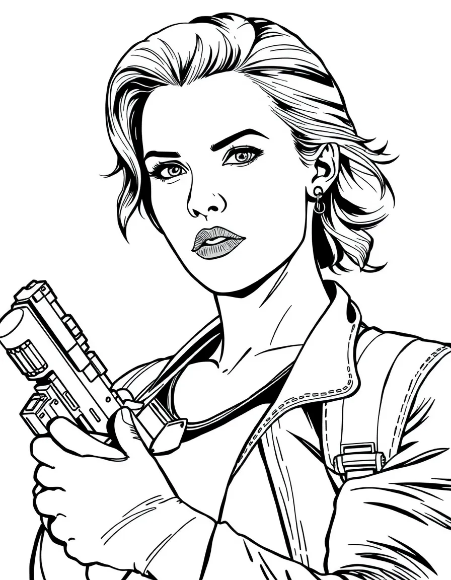 Scarlett Johansson ready for action