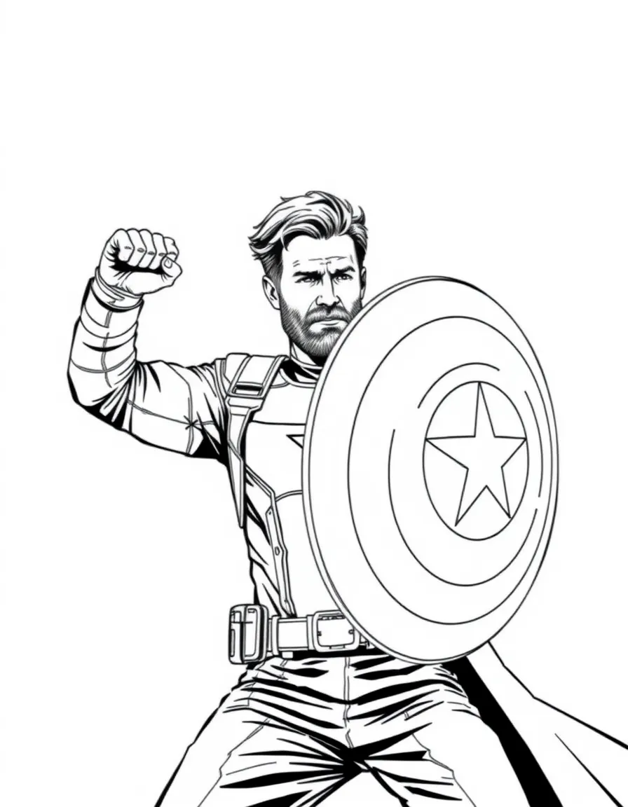 Chris Evans throwing a shield
