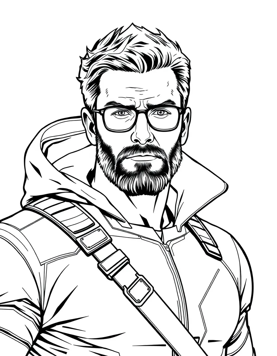 Chris Evans with a heroic pose