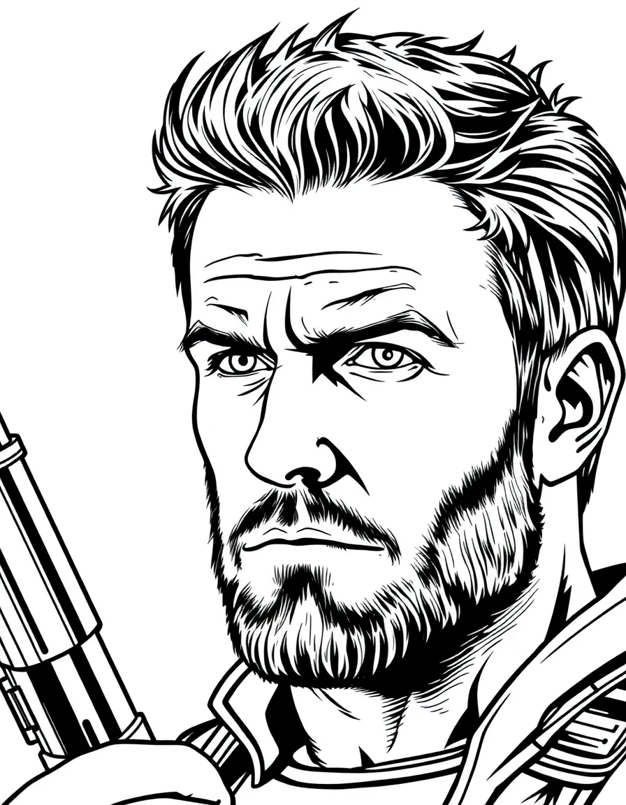 Chris Evans looking determined