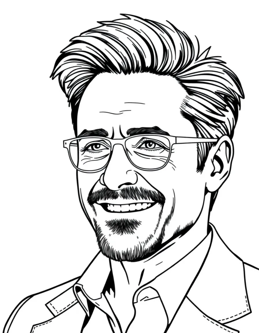 Robert Downey Jr. with a confident grin