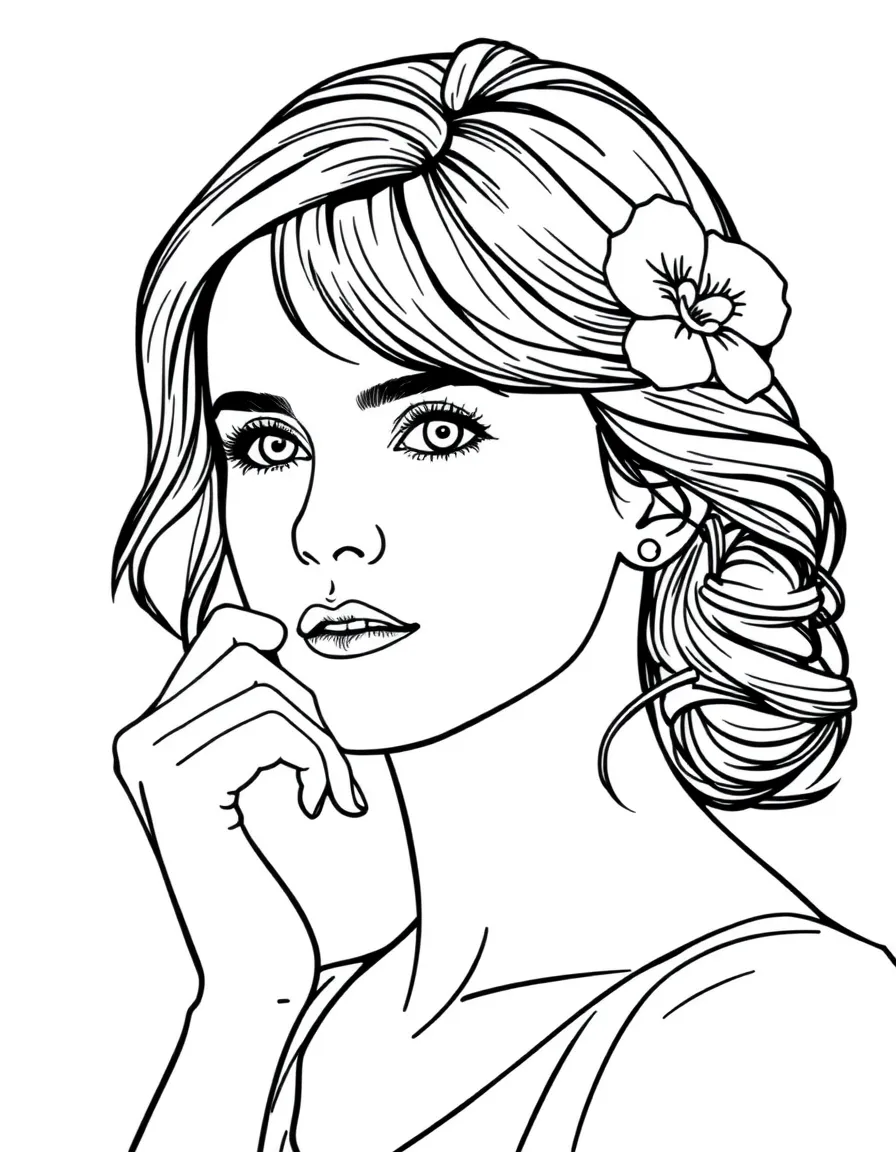Emma Watson with a thoughtful look