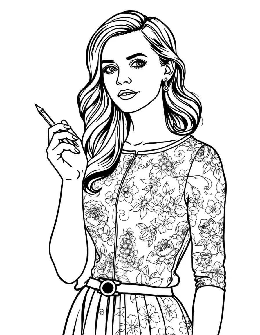 Emma Watson holding a pen