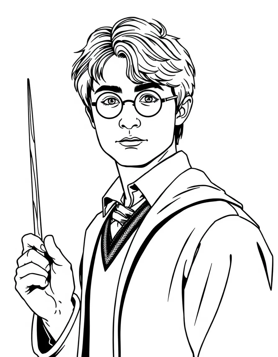 Daniel Radcliffe with a wand