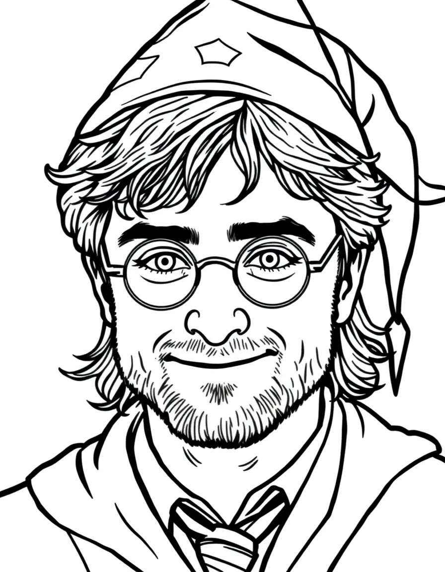 Daniel Radcliffe with a happy wizard hat