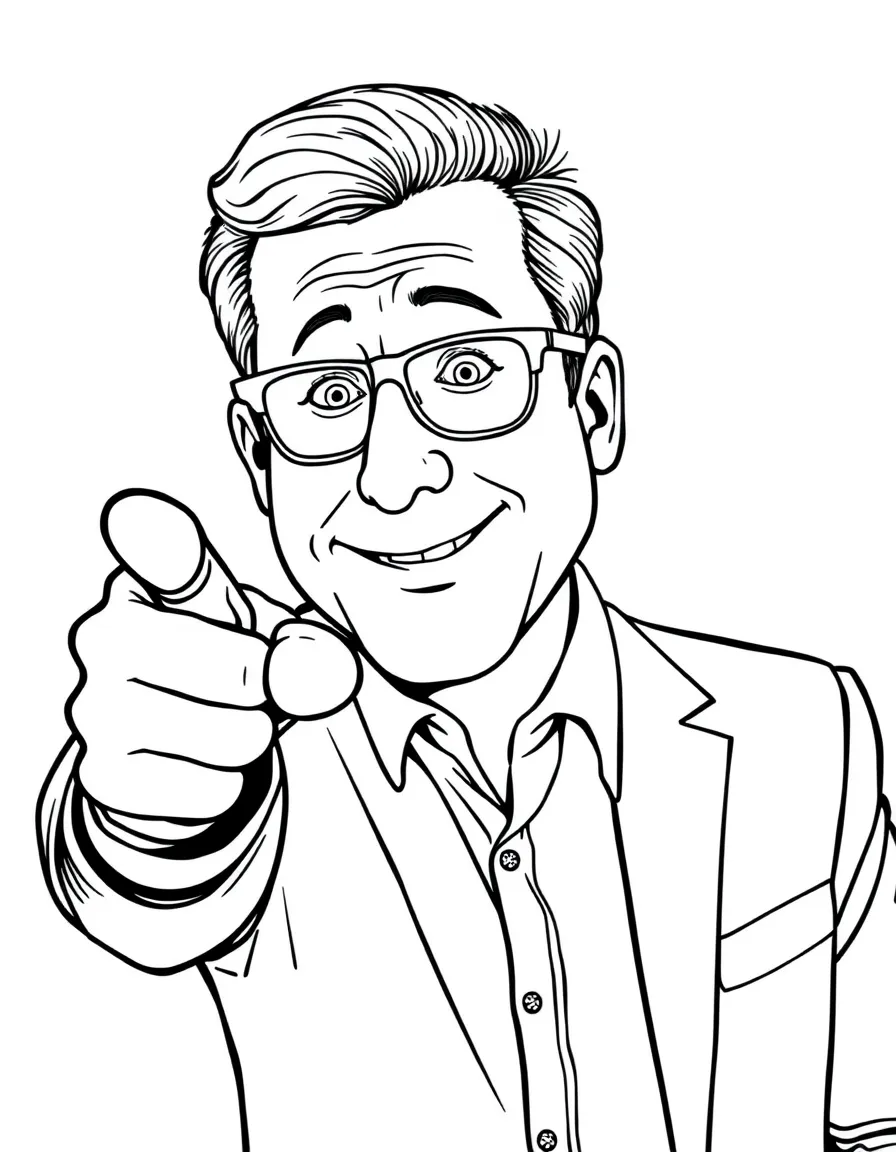 Steve Carell pointing and smiling