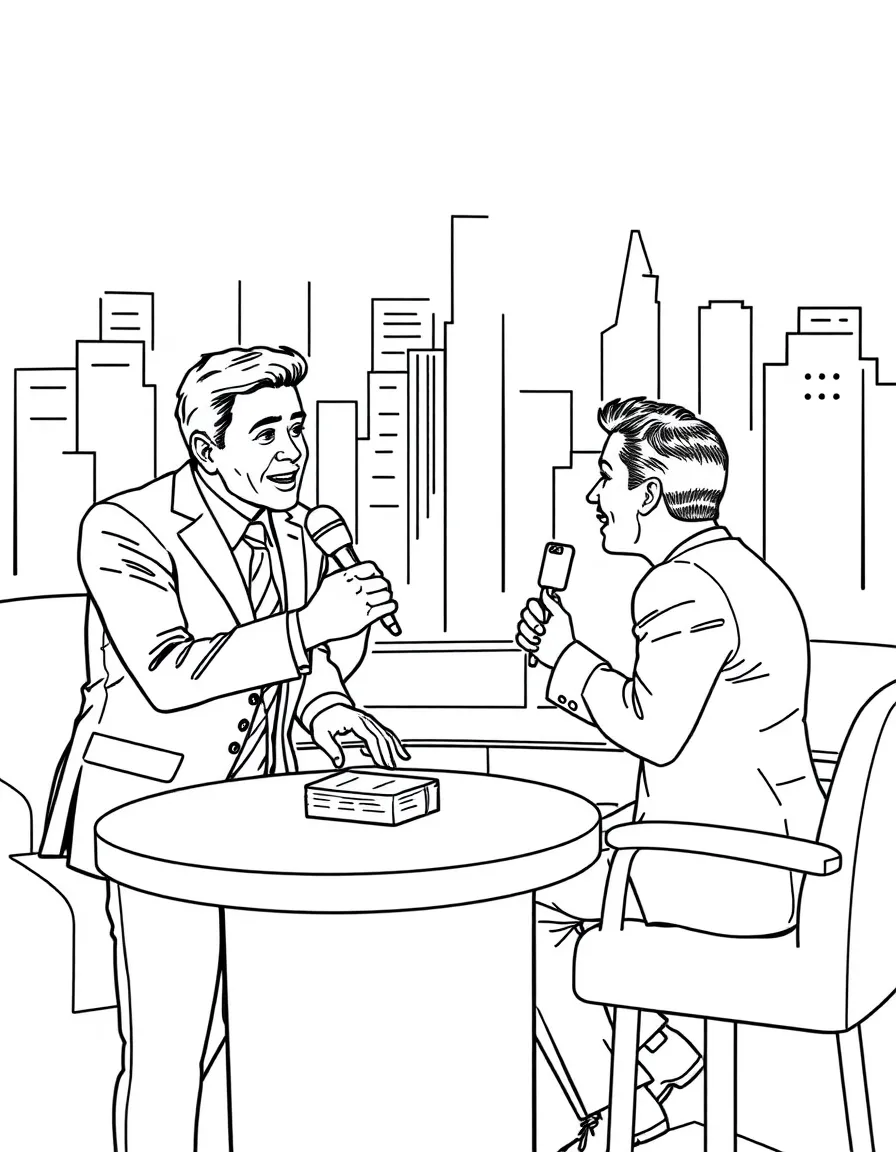 Jimmy Fallon interviewing