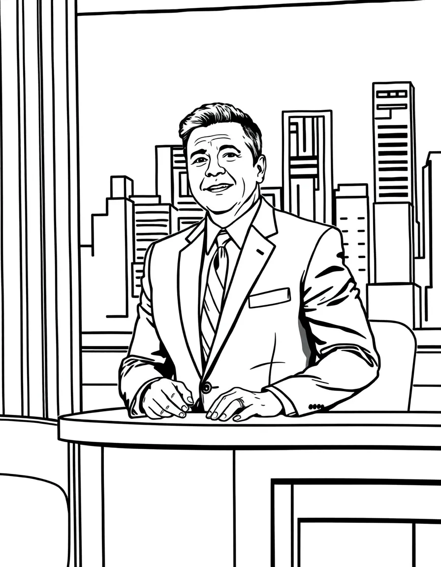 Jimmy Fallon on a talk show set