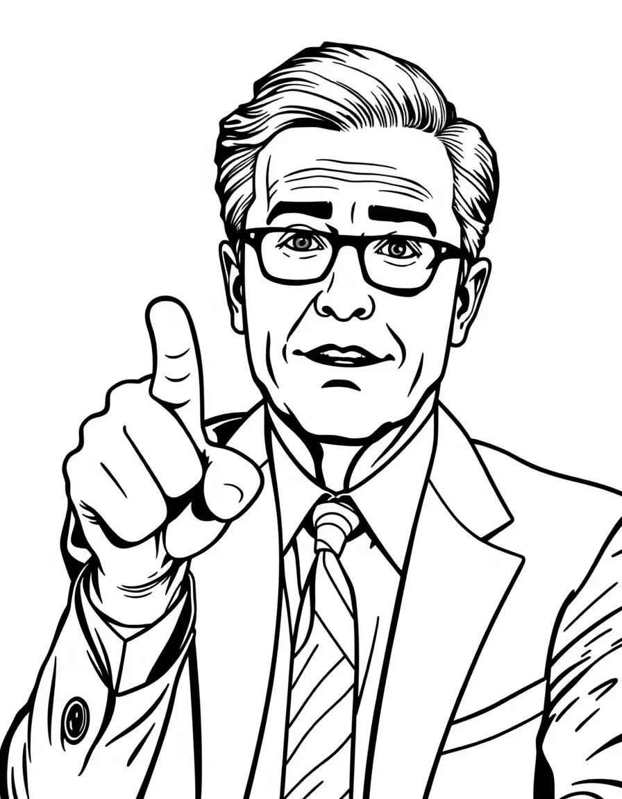 Stephen Colbert pointing