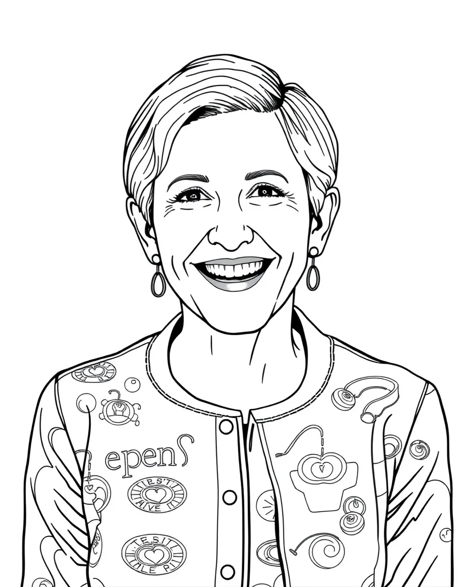 Ellen DeGeneres with a kind smile