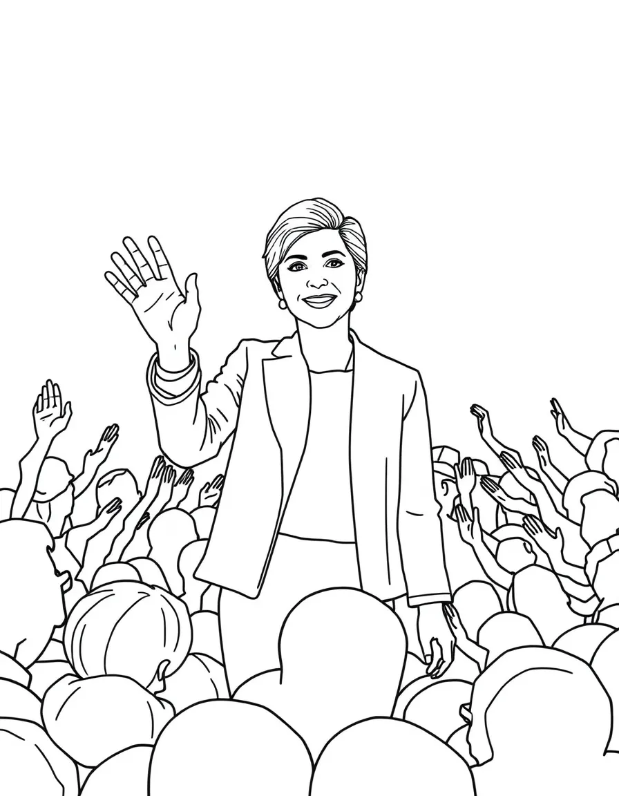 Ellen DeGeneres waving to the audience
